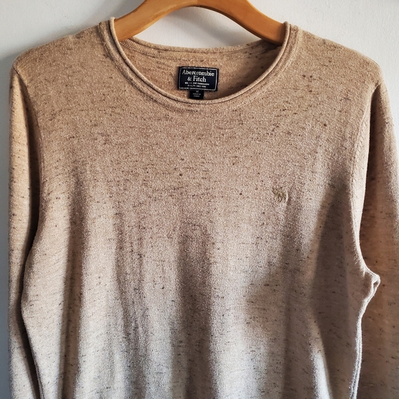 Abercrombie & Fitch Men's Roll Neck Tee Shirt Size M Preppy Embroidered Logo - Picture 2 of 10